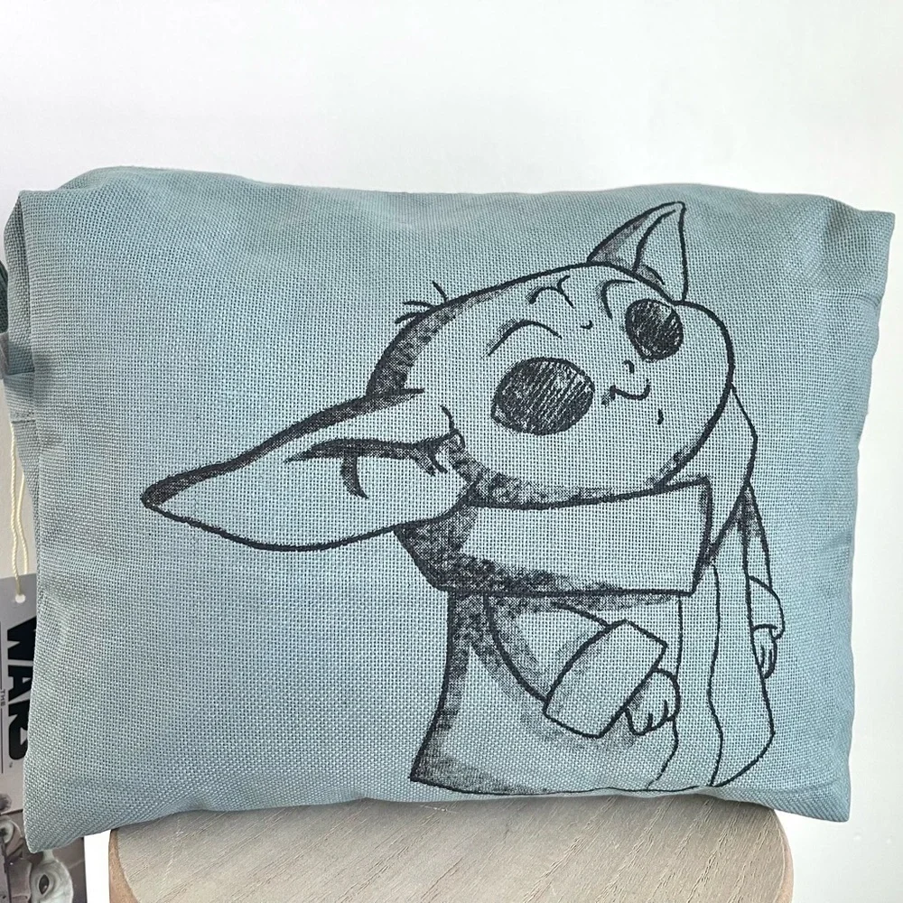 StarWars | The Mandalorian | Baby Yoda/Grogu | Large Fabric Makeup Bag | NWT